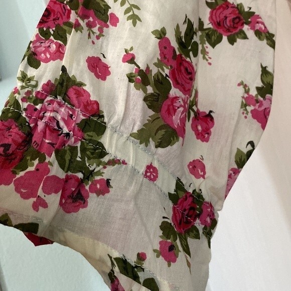 Handmade in France - Floral sheath dress with pockets. Size S - Picture 5 of 6